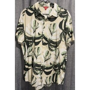 Guess Los Angeles Men's Large Short Sleeve Button Down Floral Dress Shirt